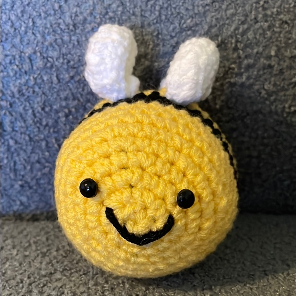 Handmade Yellow Crochet Bee Plush